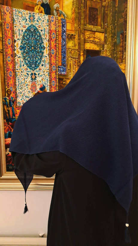 روسری پلیسه ریز زنگوله دار
