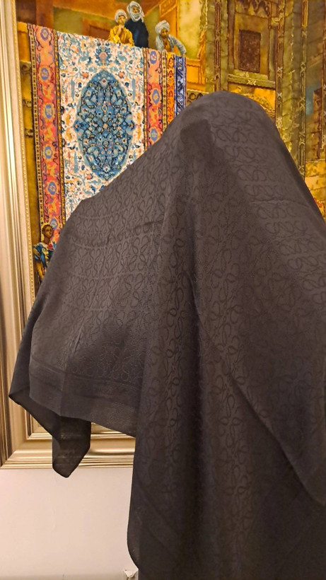 روسری مجلسی شاین دار ابریشم ترک